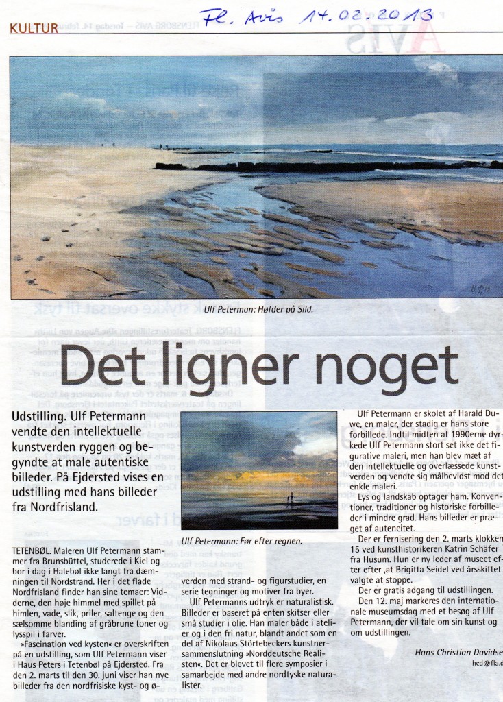 Flensborg Avis vom 14.2.2013