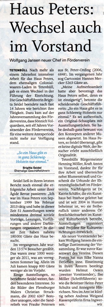 Husumer Nachrichten, 25.2.2013